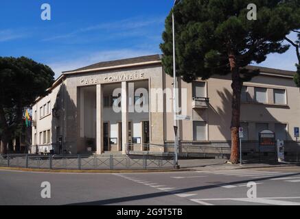 Dalmine Stadtbild während der Sperre, Lombardei, Italien Stockfoto