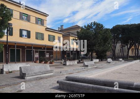 Dalmine Stadtbild während der Sperre, Lombardei, Italien Stockfoto