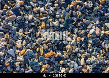 Abstrakte Natur Kieselsteine Hintergrund. Stockfoto