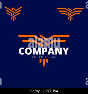 Logo von Eagle, Falcon oder Hawk Bird Stock Vektor