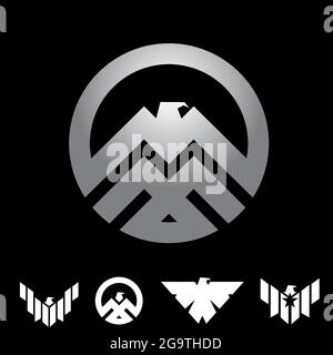 Vektor des „Eagle Insignia“-Symbolkonzepts Stock Vektor