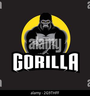 Gorilla Vektorgrafik Logo Stock Vektor