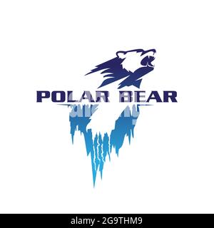 Eisbär Vektor-Symbol-Illustration Stock Vektor