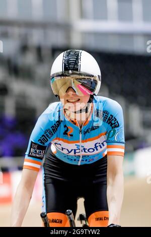 Anna Shackley, Scottish National Youth Track Cycling Championships 2019, Sir Chris Hoy Velodrome, Glasgow Stockfoto