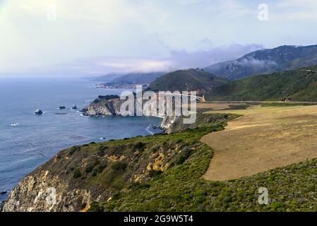 Central California - Küste in der Nähe der Bixby Creek Bridge Stockfoto