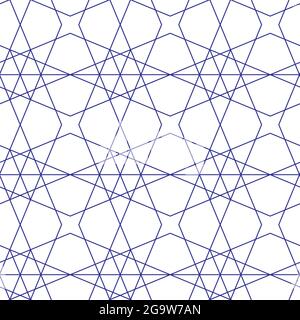 Mashrabiya-Texturdesign. Arabisches Vektormuster ideal für Designhintergrund, Webseiten-Hintergrund, Oberflächenstrukturen. Nahtloses islamisches Maschrabiya-Muster Stock Vektor