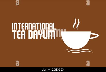 Vektorvorlage „Internationaler Tag des Tees“ Stock Vektor