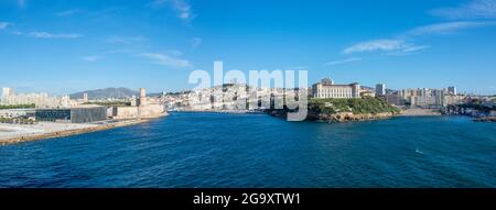 Entdeckung des Hafens von Marseille und der Inseln der Region im Mai, Frankreich Stockfoto