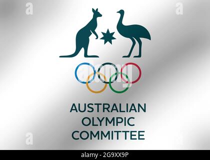 Logo des australischen Olympischen Komitees Stockfoto