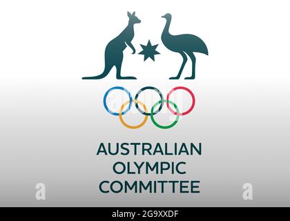 Logo des australischen Olympischen Komitees Stockfoto