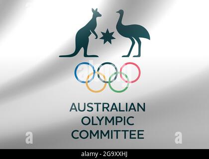 Logo des australischen Olympischen Komitees Stockfoto