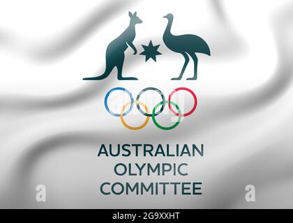 Logo des australischen Olympischen Komitees Stockfoto