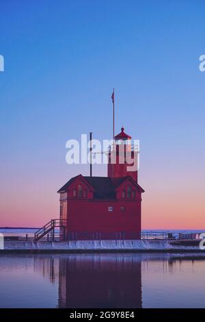 Holland Harbor Lighthouse, Holland, Michigan, USA Stockfoto
