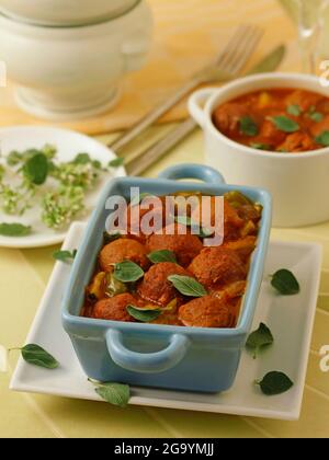 Vegane Fleischbällchen. Stockfoto