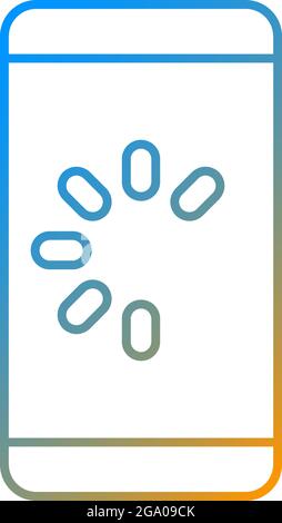 Symbol für den linearen Vektor des langsamen Telefongradienten Stock Vektor