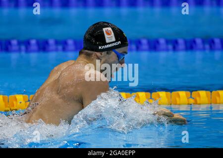 Tokio, Japan. Juli 2021. Arno Kamminga aus den Niederlanden nimmt am Mittwoch, dem 28. Juli 2021, beim 200-m-Bruststroke im Tokyo Aquatics Center Teil. Foto von Tasos Katopodis/UPI. Kredit: UPI/Alamy Live Nachrichten Stockfoto