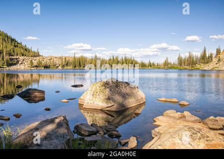 Landschaftsfotos, die während einer Wanderung in der Eagles Nest Wilderness, Colorado, aufgenommen wurden Stockfoto