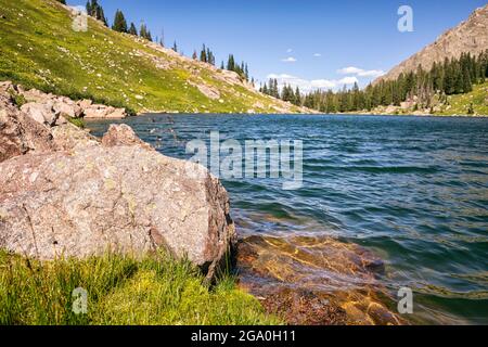 Landschaftsfotos, die während einer Wanderung in der Eagles Nest Wilderness, Colorado, aufgenommen wurden Stockfoto