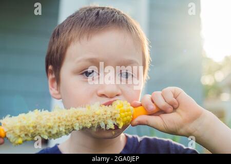 Sommerliche Picknickgerichte in der Nachbarschaft Stockfoto