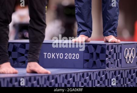 Tokio, Japan. Juli 2021. Judo: Olympia, - 90 kg, Männer, Siegerehrung. Quelle: Jan Woitas/dpa/Alamy Live News Stockfoto