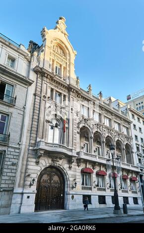 Das Madrid Casino in der Alcala Straße. Madrid. Spanien. Stockfoto