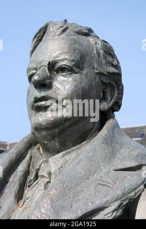 Büste von John Logie Baird, Erfinder des Fernsehens, Helensburgh, Schottland Stockfoto