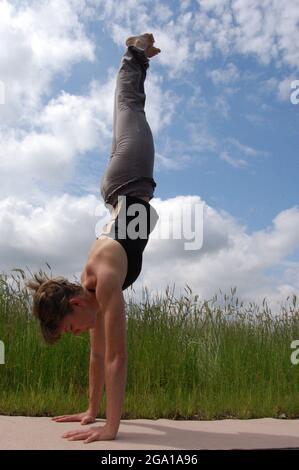 Yoga in Berlin und Brandenburg, Deutschland Stockfoto