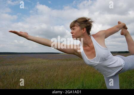 Yoga in Berlin und Brandenburg, Deutschland Stockfoto