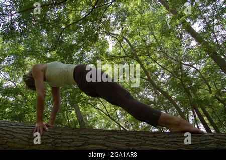 Yoga in Berlin und Brandenburg, Deutschland Stockfoto