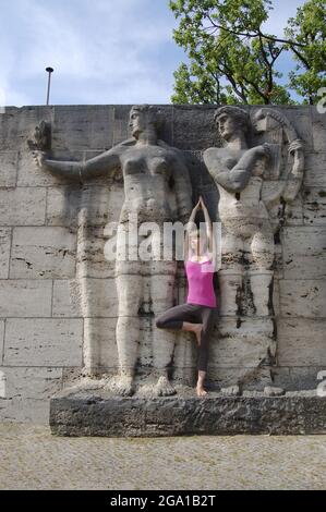 Yoga in Berlin und Brandenburg, Deutschland Stockfoto