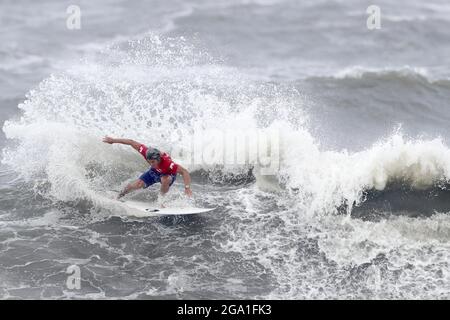 Tokio, Japan. Juli 2021. Kanoa IGARASHI (JPN) 2. Silbermedaille während der Olympischen Spiele Tokio 2020, Surfing Men's am 27. Juli 2021 am Tsurigasaki Surfing Beach in Chiba, Japan - Fotofoto Kishimoto/DPPI/LiveMedia Kredit: Unabhängige Fotoagentur/Alamy Live News Stockfoto