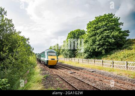 Staycation Express Skipton nach Carlisle, Juli 2021 Stockfoto