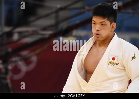 Tokio, Japan. Juli 2021. Shohei Ono (JAP), Männer -73 kg, gewinnt im Halbfinale während der Olympischen Spiele Tokio 2020, Judo, am 26. Juli 2021 in Nippon Budokan, in Tokio, Japan - Foto Yoann Cambefort/Marti Media/DPPI/LiveMedia Kredit: Unabhängige Fotoagentur/Alamy Live News Stockfoto