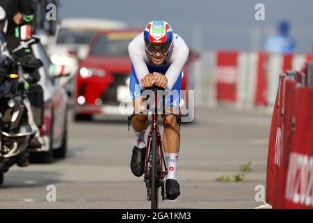 Tokio, Japan. Juli 2021. GANNA Filippo (ITA) während der Olympischen Spiele Tokio 2020, Radrennen Individual Time Trial der Männer am 28. Juli 2021 auf dem Fuji International Speedway in Oyama, Japan - Foto Kishimoto/DPPI/LiveMedia Kredit: Unabhängige Fotoagentur/Alamy Live News Stockfoto