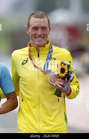 Tokio, Japan. Juli 2021. DENNIS Rohan (AUS) 3. Bronzemedaille während der Olympischen Spiele Tokio 2020, Radrennen Individual Time Trial der Männer am 28. Juli 2021 auf dem Fuji International Speedway in Oyama, Japan - Foto Kishimoto/DPPI/LiveMedia Kredit: Unabhängige Fotoagentur/Alamy Live News Stockfoto