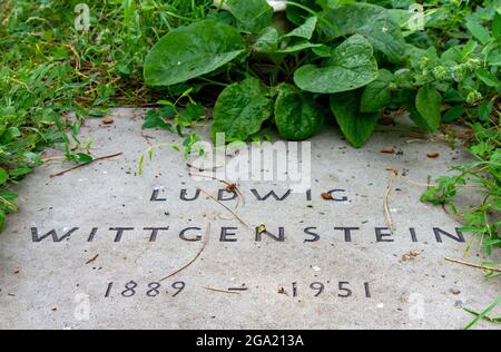 Ludwig Wittgenstein Grab Cambridge Stockfoto