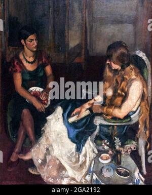 Young Girls von Amrita Sher-Gil (1913-1941), Öl auf Leinwand, 1932 Stockfoto