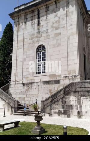 Mutter des Wassers - Mae d'Agua Stausee des Aquädukts Aguas Livres, erbaut im 18. Jahrhundert im Stadtteil Amoreiras, Lissabon, Portugal Stockfoto