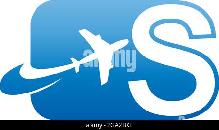 Buchstabe S mit Ebene Logo Symbol Design Vektor Illustration Stock Vektor