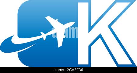 Buchstabe K mit Ebene Logo Symbol Design Vektor Illustration Stock Vektor