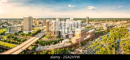 Luftpanorama von Richmond, Virginia Stockfoto