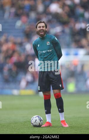 BLACKBURN, GROSSBRITANNIEN. 28. JULI Ben Brereton von Blackburn Rovers vor dem Vorsaison-Freundschaftsspiel zwischen Blackburn Rovers und Leeds United am Mittwoch, 28. Juli 2021, im Ewood Park, Blackburn. (Kredit: Pat Scaasi | MI Nachrichten) Kredit: MI Nachrichten & Sport /Alamy Live Nachrichten Stockfoto