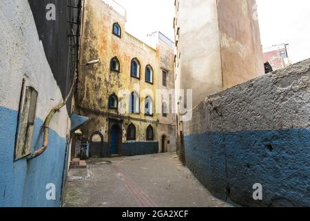Straße hinter der Medina von Skala de la Kasbah; Essaouira, Marokko Stockfoto