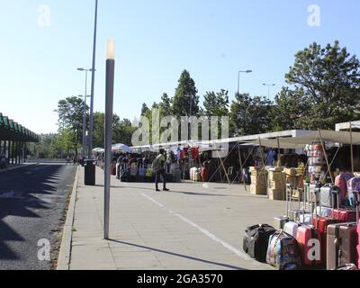 Lissabon, Lissabon Portugal. Juli 2021. (INT) Bewegung von Menschen in U-Bahnstationen von Lissabon. 28. Juli 2021, Lissabon, Portugal: Bewegung von Menschen an U-Bahn-Stationen und Bushaltestellen in Lissabon, Portugal, am Mittwoch (28) (Foto: © Edson De Souza/TheNEWS2 via ZUMA Press Wire) Stockfoto