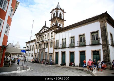 salvador, bahia, brasilien - 27. juli 2021: Blick auf die Santa Casa da Misericordia da Bahia im historischen Zentrum der Stadt Salvador. Stockfoto