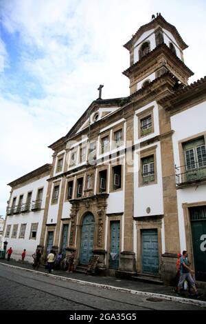 salvador, bahia, brasilien - 27. juli 2021: Blick auf die Santa Casa da Misericordia da Bahia im historischen Zentrum der Stadt Salvador. Stockfoto
