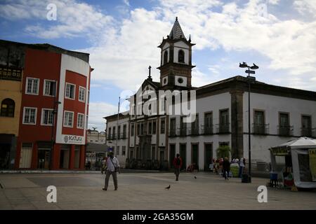 salvador, bahia, brasilien - 27. juli 2021: Blick auf die Santa Casa da Misericordia da Bahia im historischen Zentrum der Stadt Salvador. Stockfoto