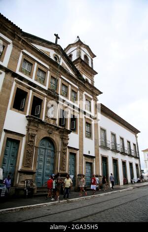 salvador, bahia, brasilien - 27. juli 2021: Blick auf die Santa Casa da Misericordia da Bahia im historischen Zentrum der Stadt Salvador. Stockfoto
