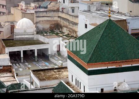 Moulay Idriss zerhoun religiöse Stätte in Marokko Stockfoto