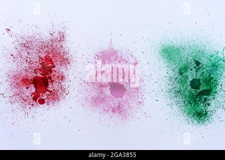 Hintergrund mit bunten Spray bemalten Flecken für Tapeten Stockfoto
